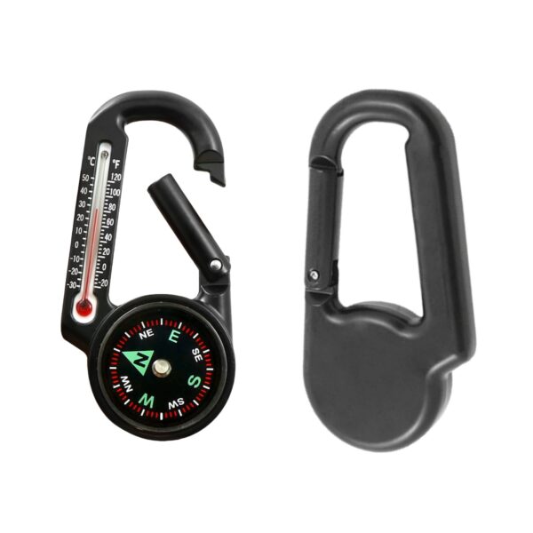 Ball Compass And Thermometer Carabiner Item No#32093 - Image 2
