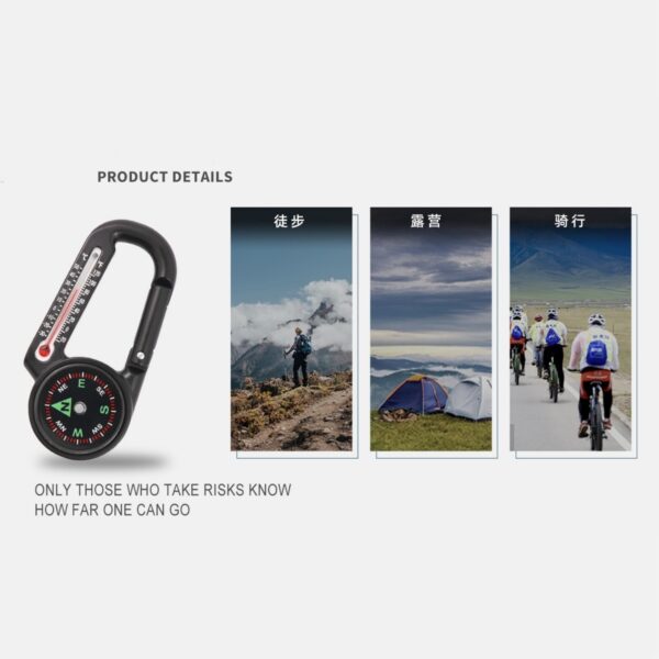 Ball Compass And Thermometer Carabiner Item No#32093 - Image 5