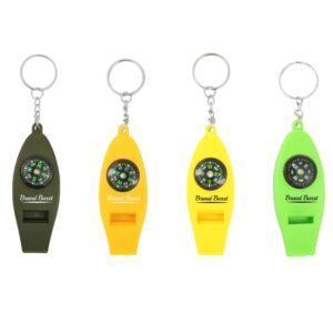 4-In-1 Portable Outdoor Multifunctional Compass Whistle Item No#32094