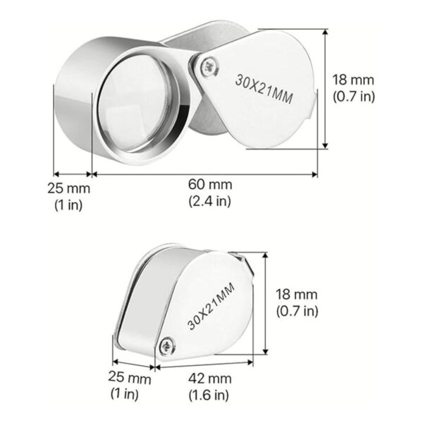 30X 21Mm Mini Folding Magnifier Item No#32096 - Image 3