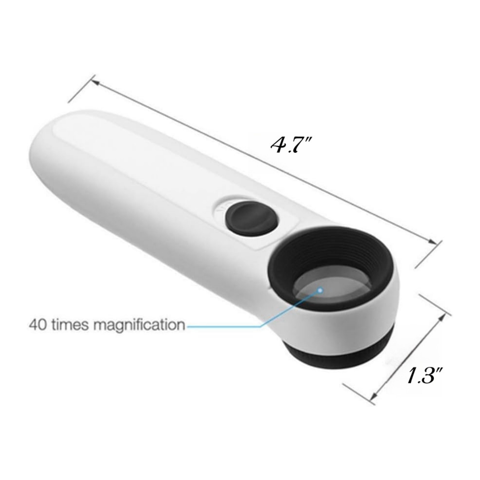 40X High Power Hand Held Magnifier With 2-Led Light Item No#32115 - Image 3