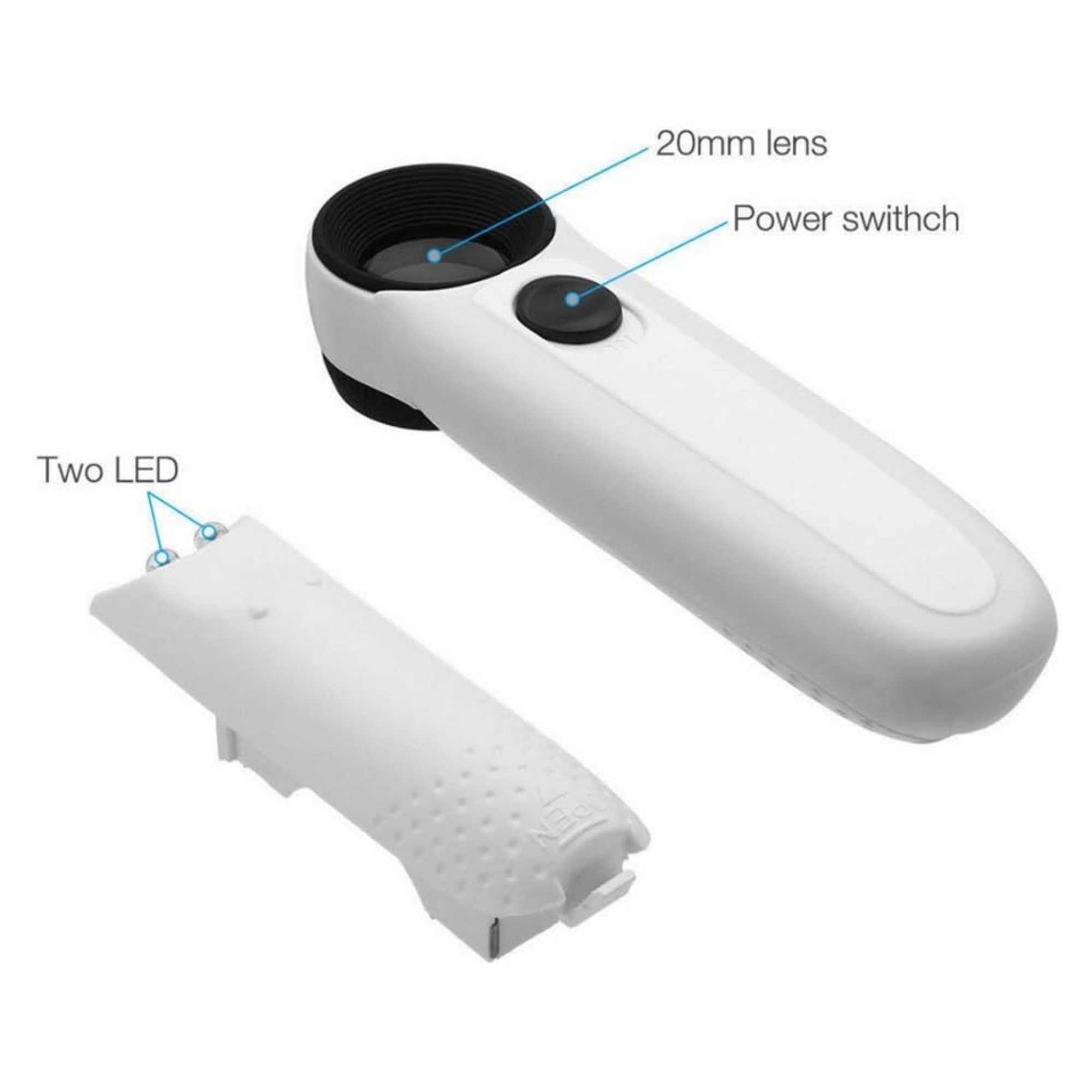 40X High Power Hand Held Magnifier With 2-Led Light Item No#32115 - Image 4