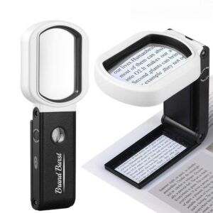 10X 25X Magnifying Glass With Light And Stand Item No#32131