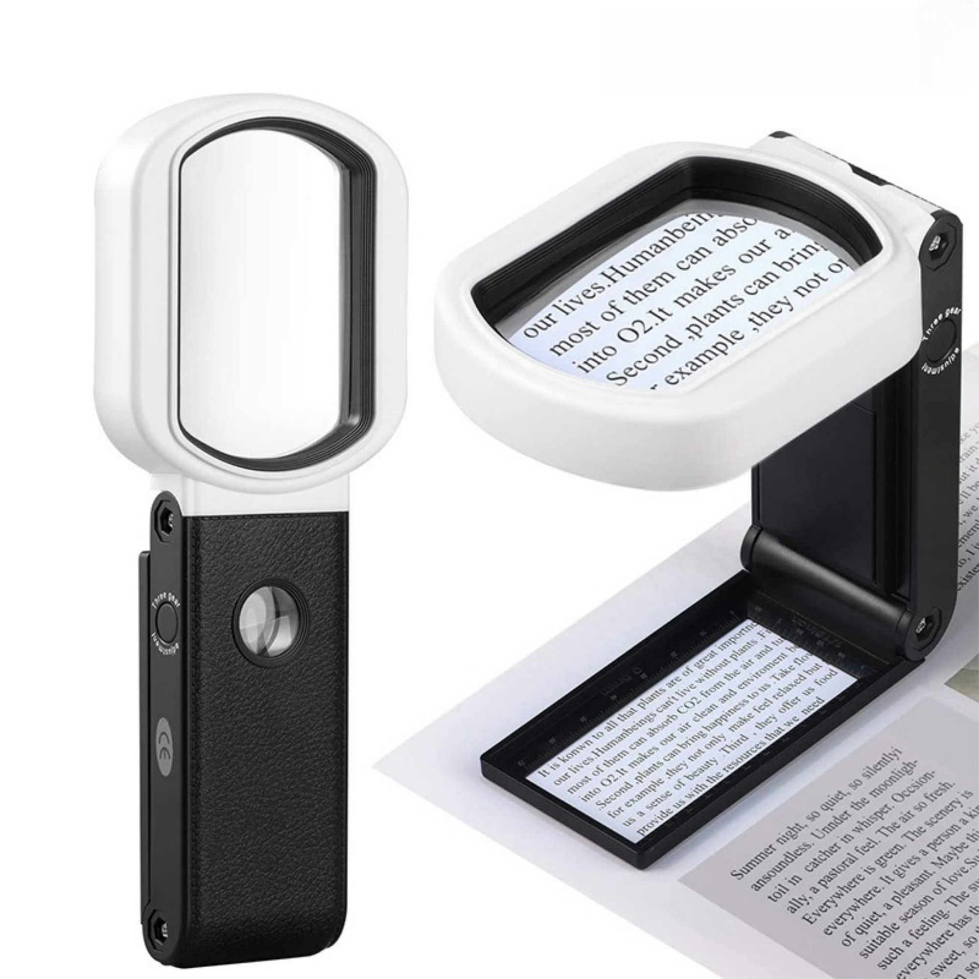 10X 25X Magnifying Glass With Light And Stand Item No#32131 - Image 2