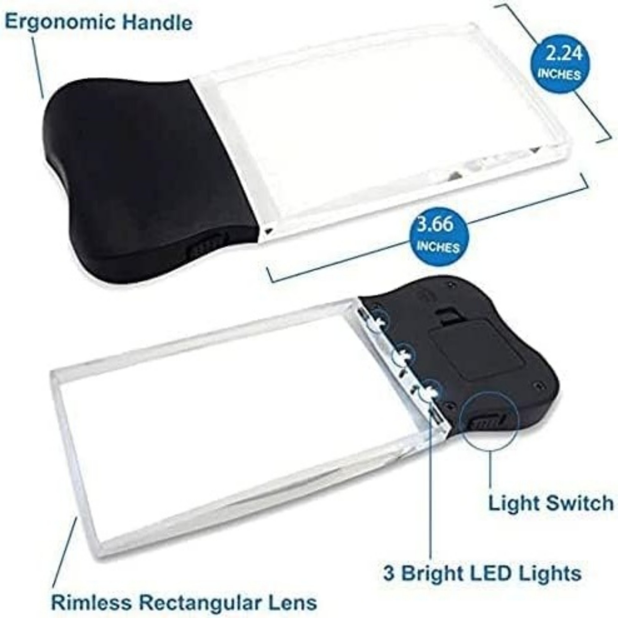 2X Handheld Reading Magnifying Glass Item No#32132 - Image 3