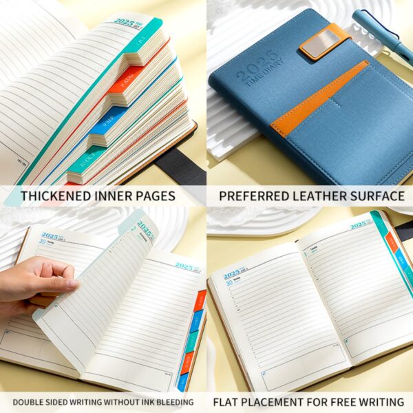 2025 Jan - Dec 5.8" X 8.4" A5 Buckle Daily Planner Item No#32183 - Image 4