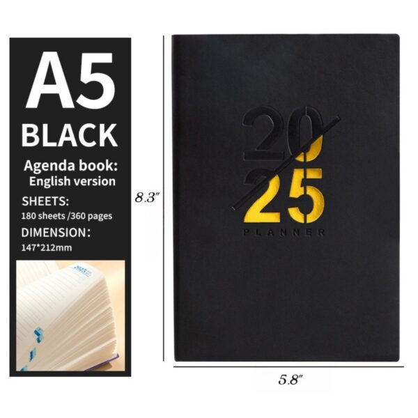 2025 Jan - Dec 5.8" X 8.4" A5 Daily Planner Item No#32186 - Image 3
