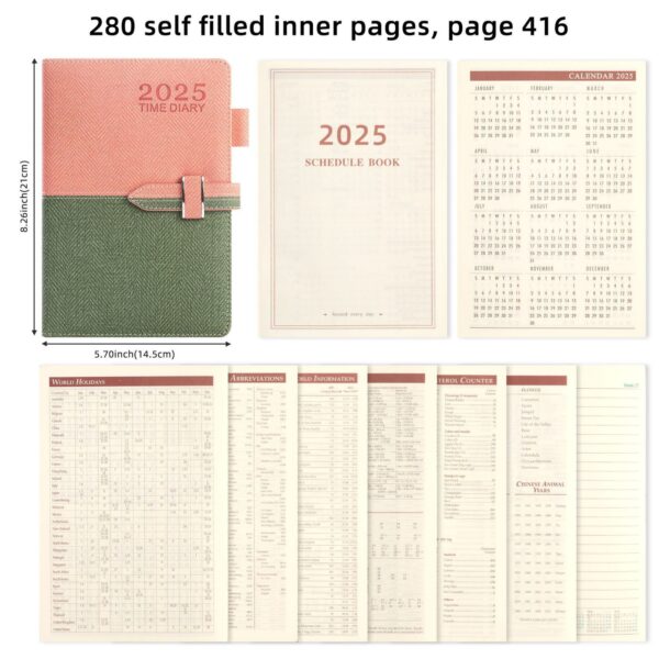 2025 Jan - Dec 5.8" X 8.4" A5 Daily Planner Item No#32187 - Image 3
