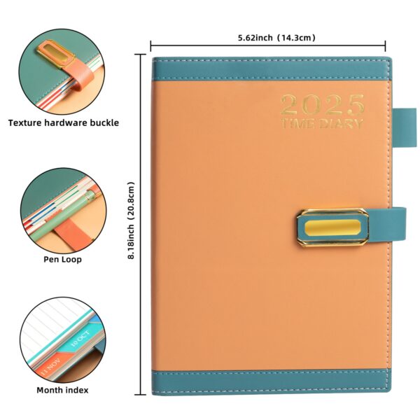 2025 Jan - Dec 5.6" X 8.2" A5 Daily Planner Item No#32188 - Image 3