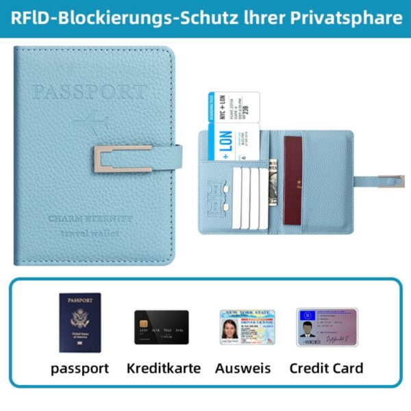 Pu Leather Passport Holder Item No#32199 - Image 6