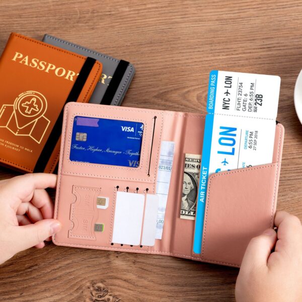 Pu Leather Passport Holder Item No#32203 - Image 6