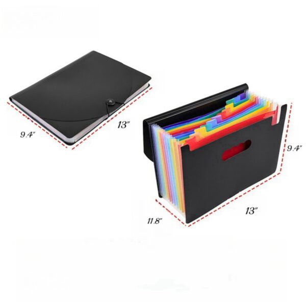 13 Pockets Expanding File Folder With Cover And Pen Slot Item No#32205 - Image 3