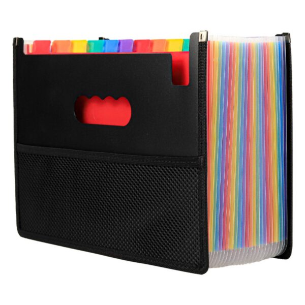 24 Pockets Expanding File Folder With Cloth Edge Wrap Item No#32206 - Image 2