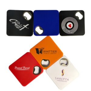 Stainless Steel Abs Personalized Bottle Opener Coaster Item No#32213
