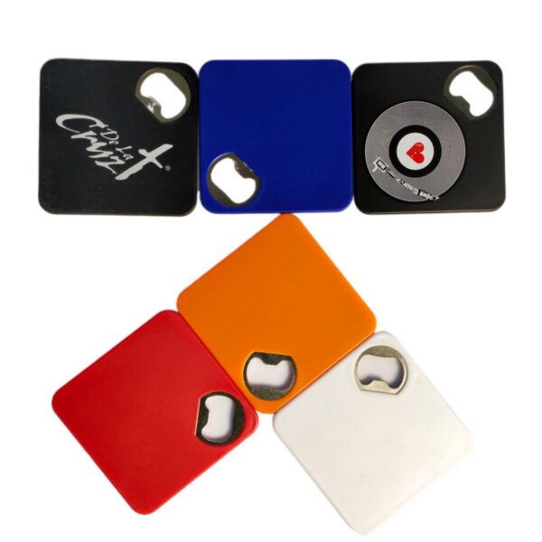 Stainless Steel Abs Personalized Bottle Opener Coaster Item No#32213 - Image 2