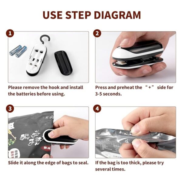 Mini Bag Sealer Item No#32216 - Image 5