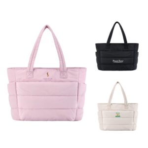 Lightweight Puffy Tote Bag With Compartments Item No#32223