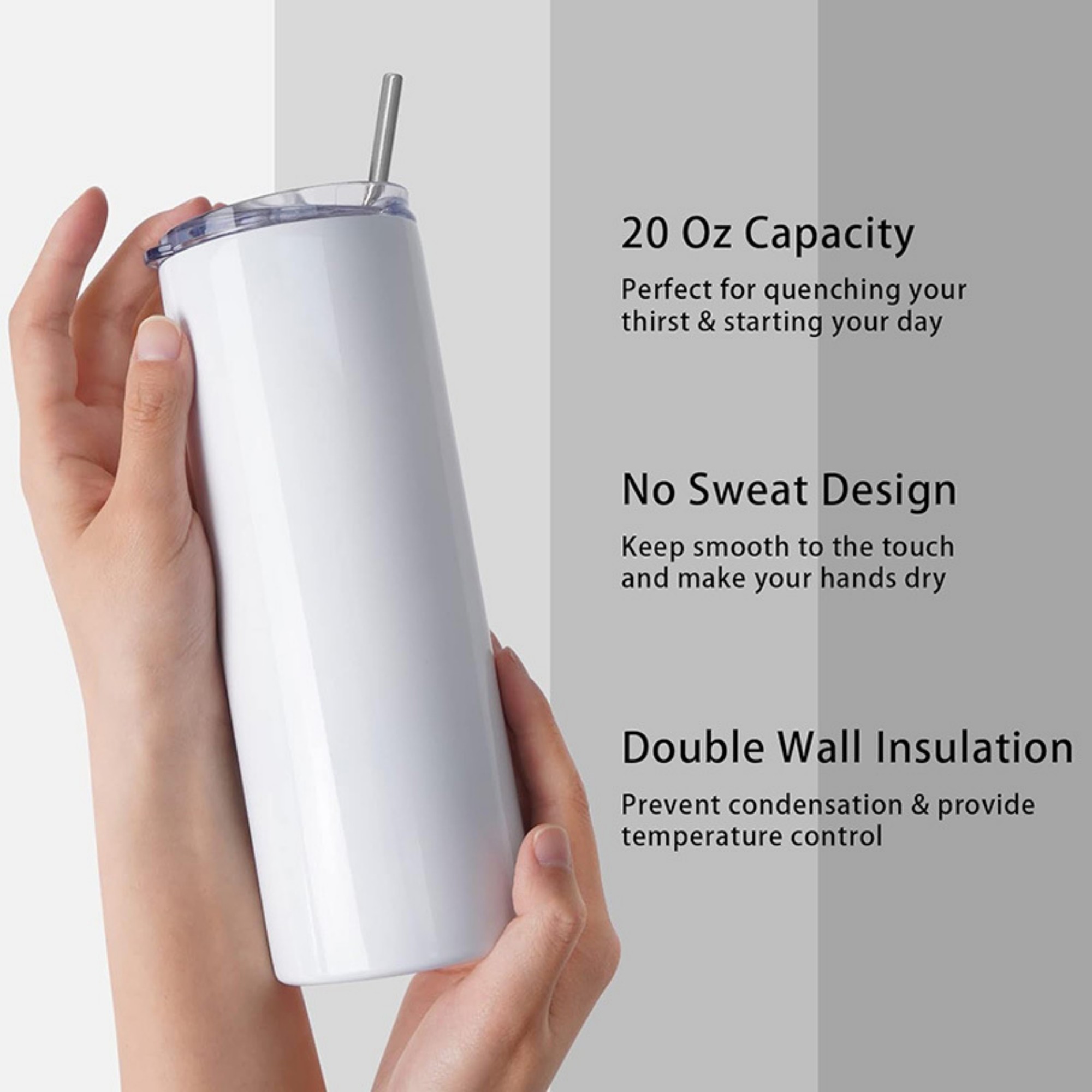 20Oz Stainless Steel Skinny Tumbler Item No#32231 - Image 4