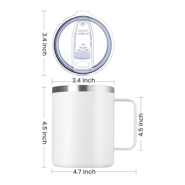12Oz Coffee Mug With Handle And Sliding Lid Item No#32235 - Image 3