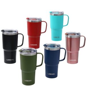 Double Wall Vacuum Stainless Steel Tumbler With Straw And 2 Lids Item No#32236
