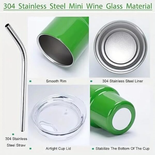 2 Oz Mini Tumbler Shot Glass With Straw And Lid Item No#32237 - Image 4