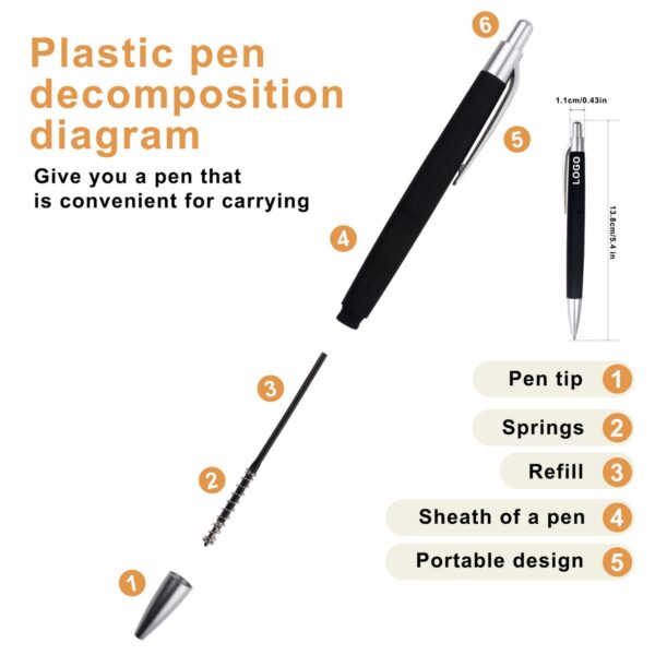 Black Ink Ballpoint Pens Item No#32245 - Image 3