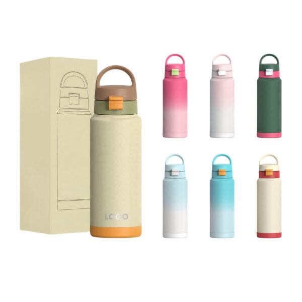 18 Oz Stainless Steel Insulated Water Bottle With Handle Item No#32326