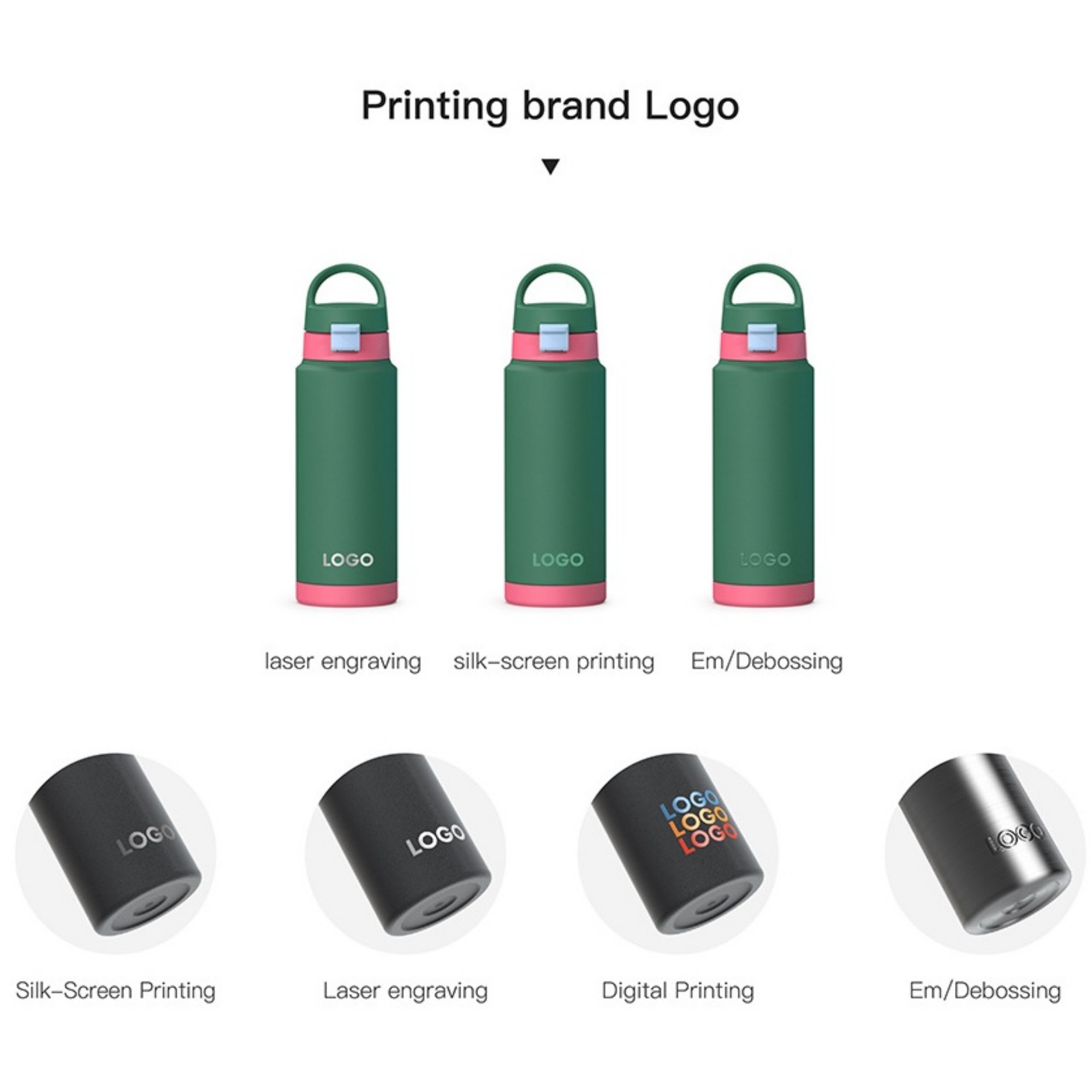 40 Oz Stainless Steel Insulated Water Bottle With Handle Item No#32329 - Image 6