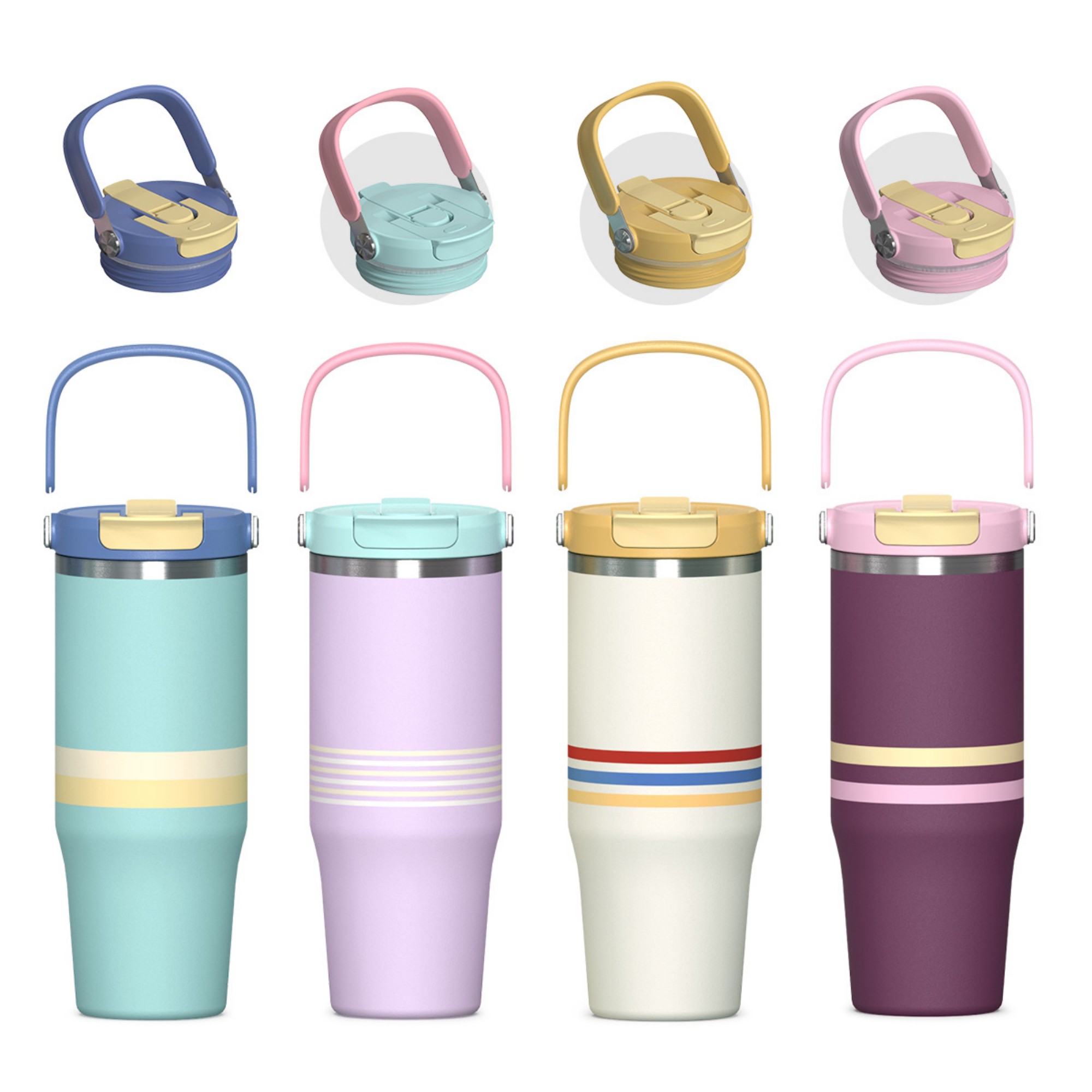 40 Oz Stainless Steel Insulated Water Bottle With 2-In-1 Lid Item No#32333