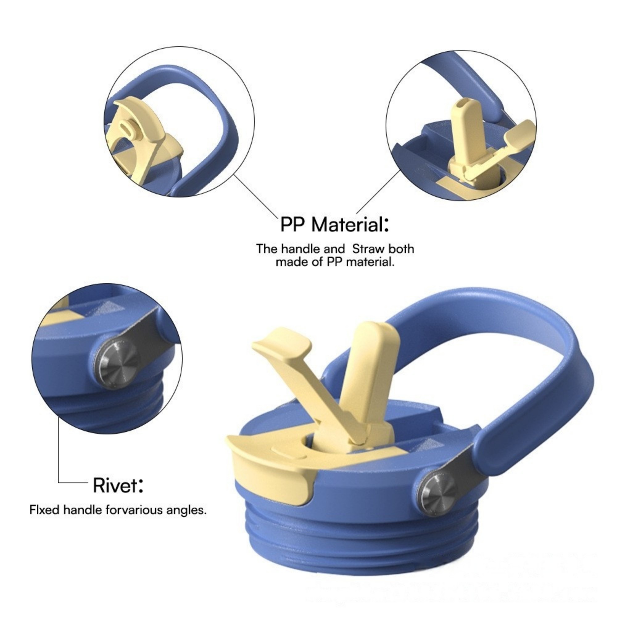 40 Oz Stainless Steel Insulated Water Bottle With 2-In-1 Lid Item No#32333 - Image 3