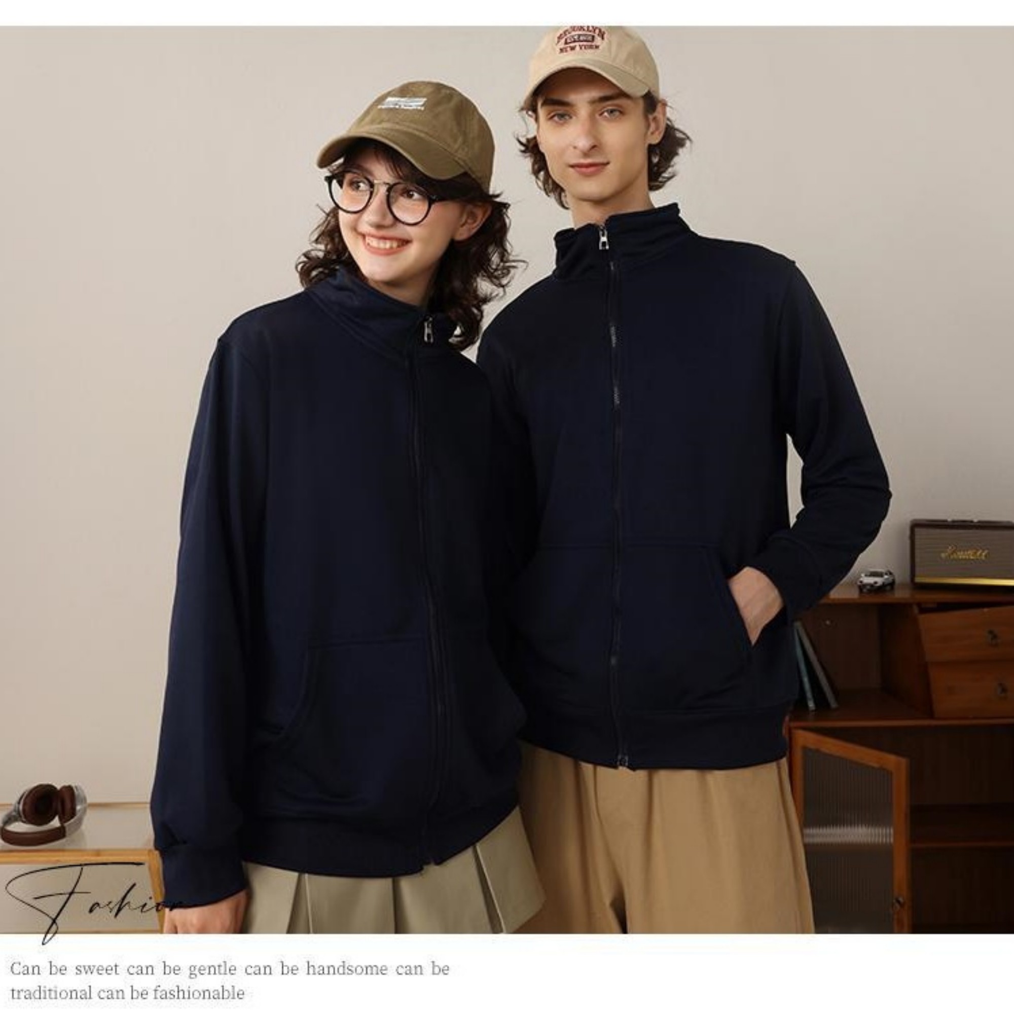 Solid Color Stand Collar Long Sleeve Sweatshirt Item No#32339 - Image 5