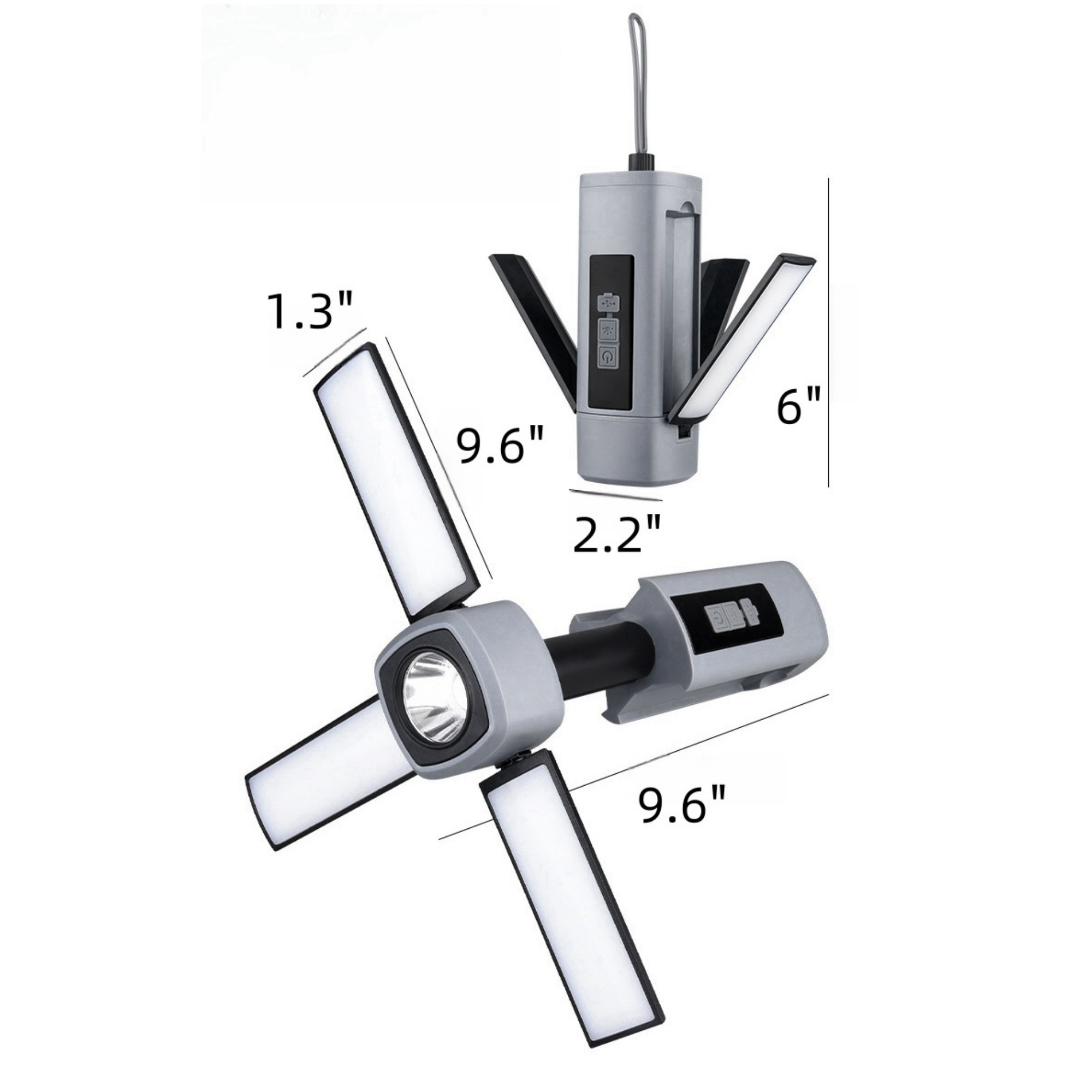 Folding Led Camping Lantern Flashlight Item No#32370 - Image 3