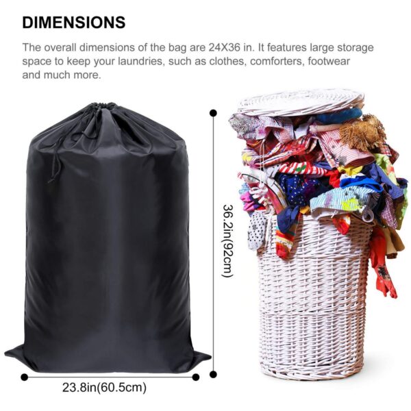 36.2 X 23.8" Sturdy Foldable Clothes Hamper Bag With Shoulder Straps Item No#32375 - Image 4
