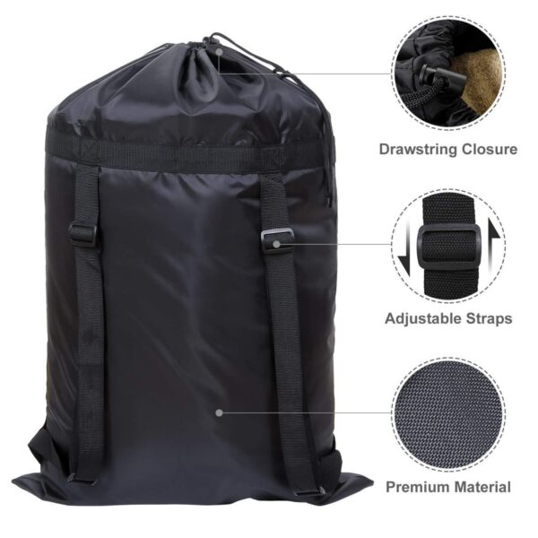 36.2 X 23.8" Sturdy Foldable Clothes Hamper Bag With Shoulder Straps Item No#32375 - Image 5
