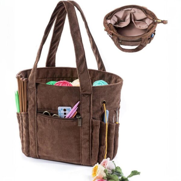 Corduroy Yarn Tote Bag Item No#32381 - Image 2