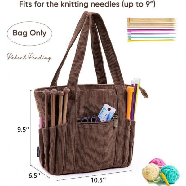 Corduroy Yarn Tote Bag Item No#32381 - Image 3