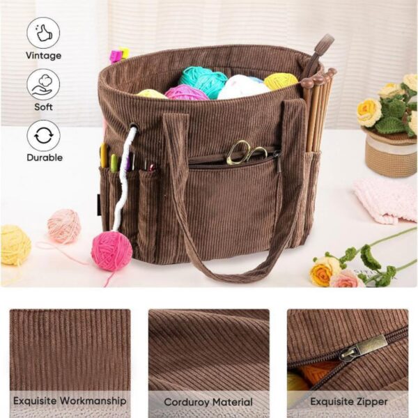 Corduroy Yarn Tote Bag Item No#32381 - Image 4