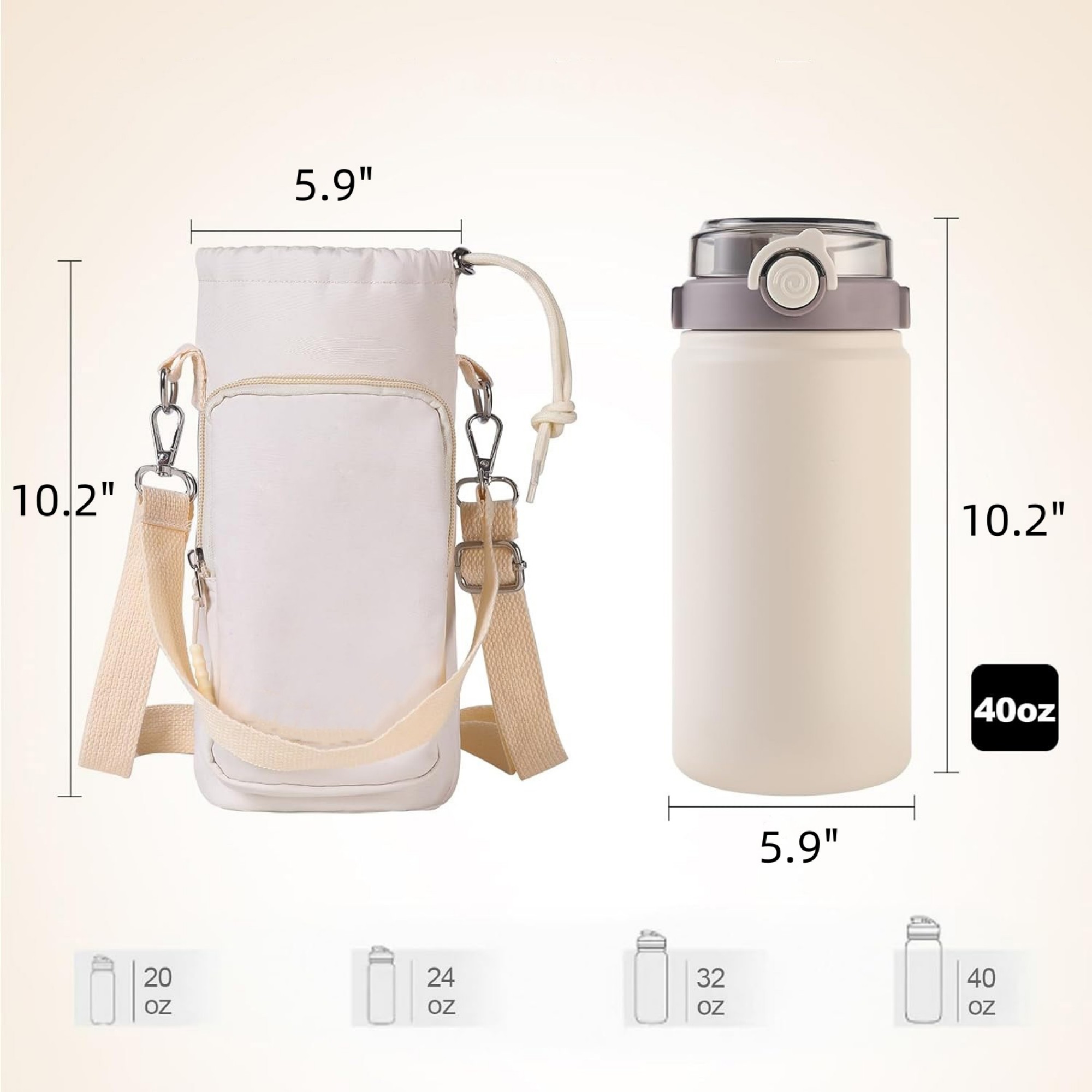 Water Bottle Holder With Strap Item No#32388 - Image 3