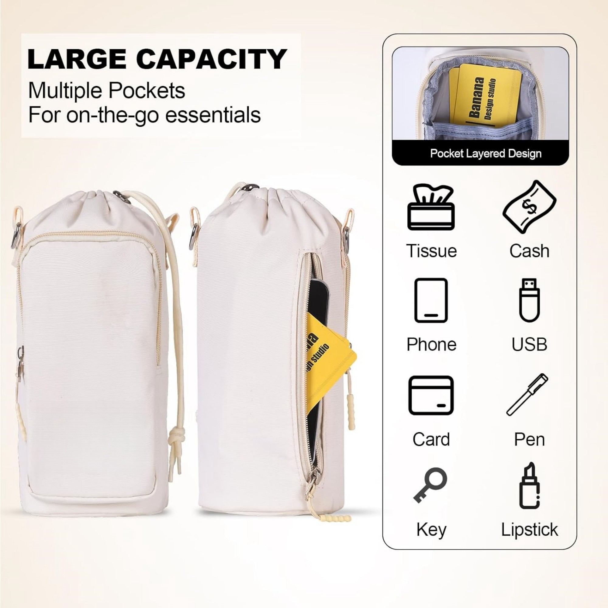 Water Bottle Holder With Strap Item No#32388 - Image 5