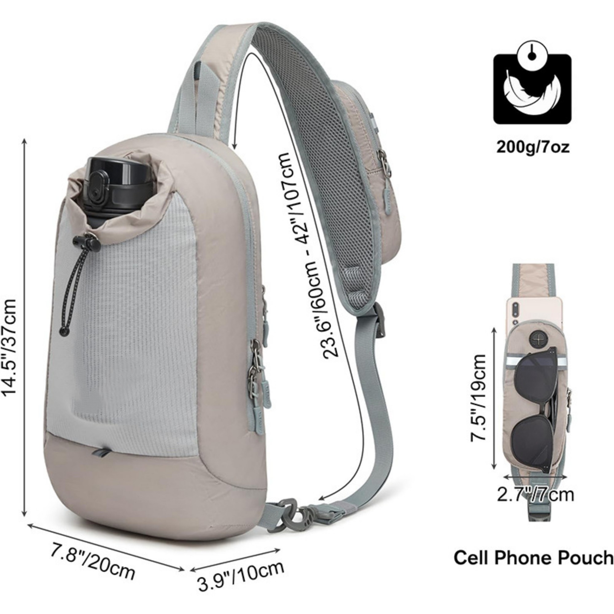 Rfid Blocking Lightweight Crossbody Backpack Item No#32410 - Image 3