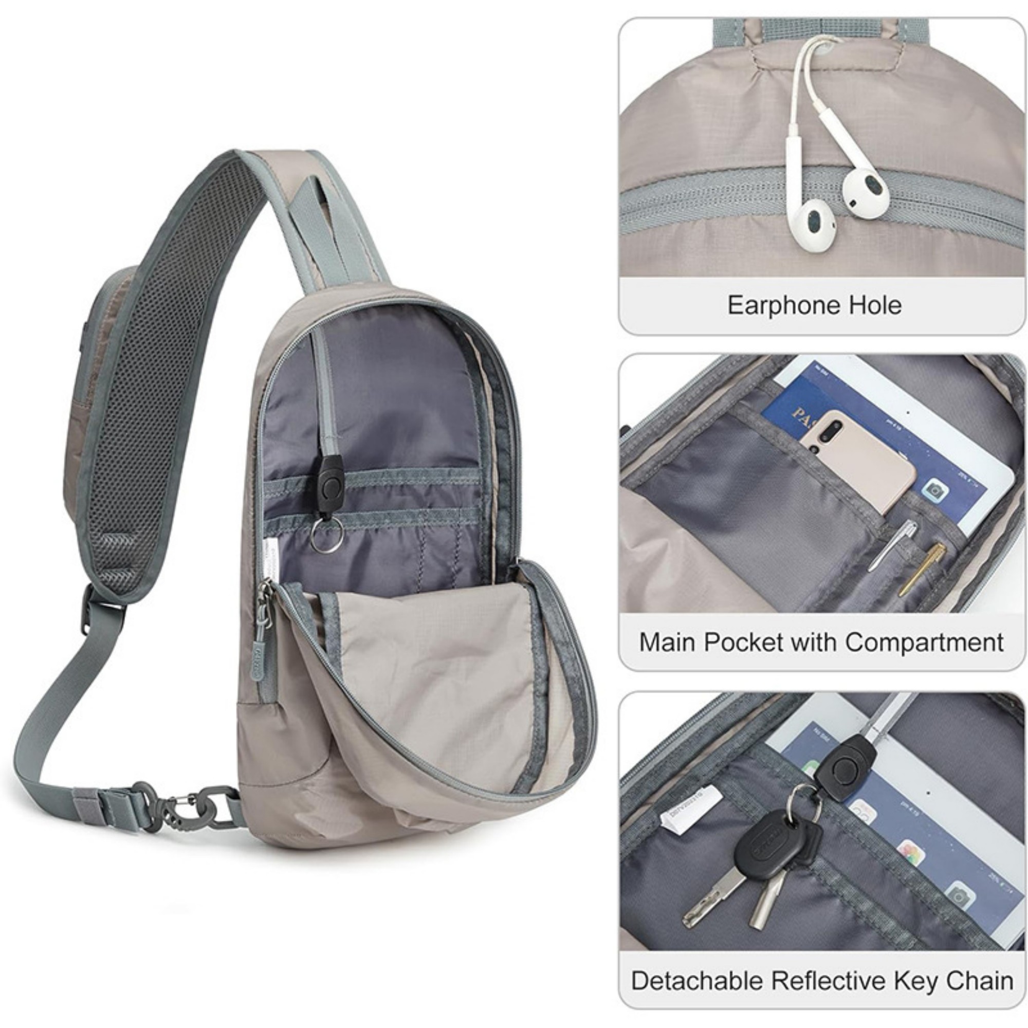 Rfid Blocking Lightweight Crossbody Backpack Item No#32410 - Image 4