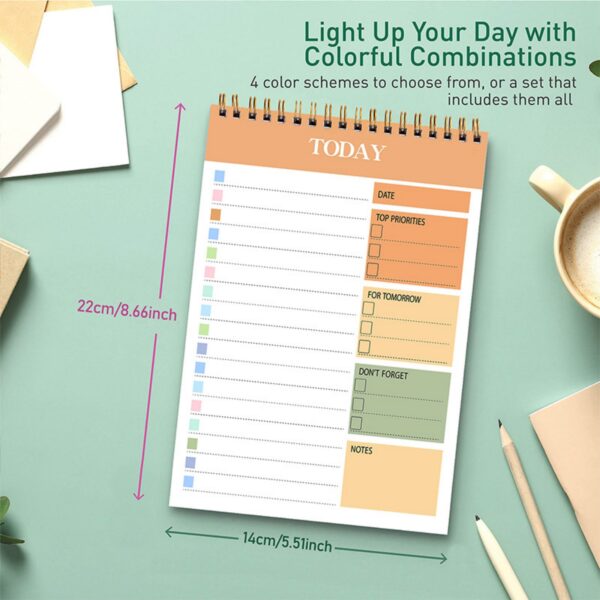 A5 52 Sheets Daily Planner Notepad Item No#32414 - Image 3