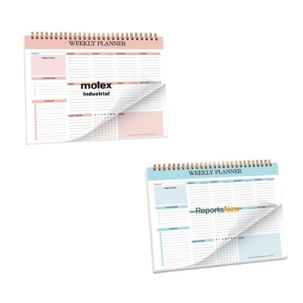 B5 52 Sheets Twin Coil Binding Weekly Planner Item No#32417
