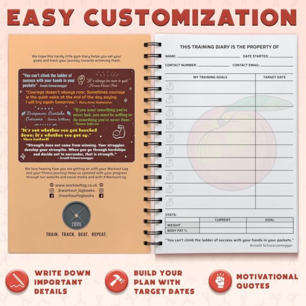 A5 52 Sheets Workout Planner For Daily Fitness Tracking Item No#32424 - Image 4