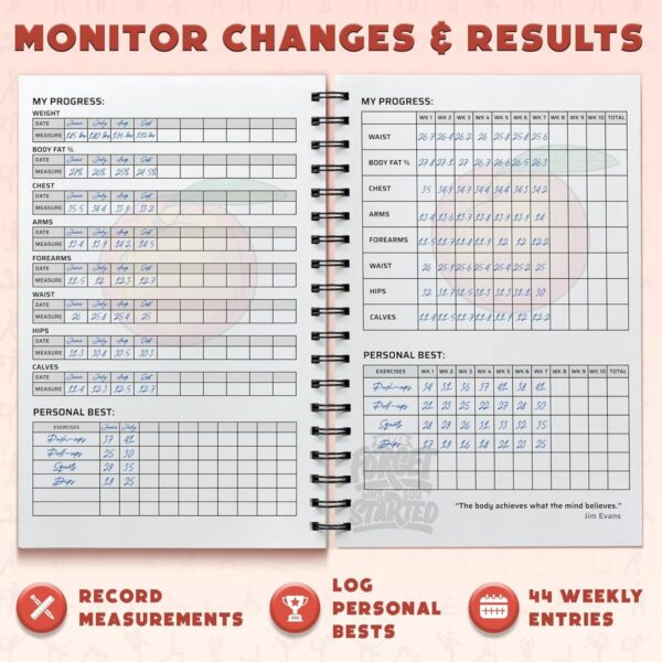 A5 52 Sheets Workout Planner For Daily Fitness Tracking Item No#32424 - Image 5