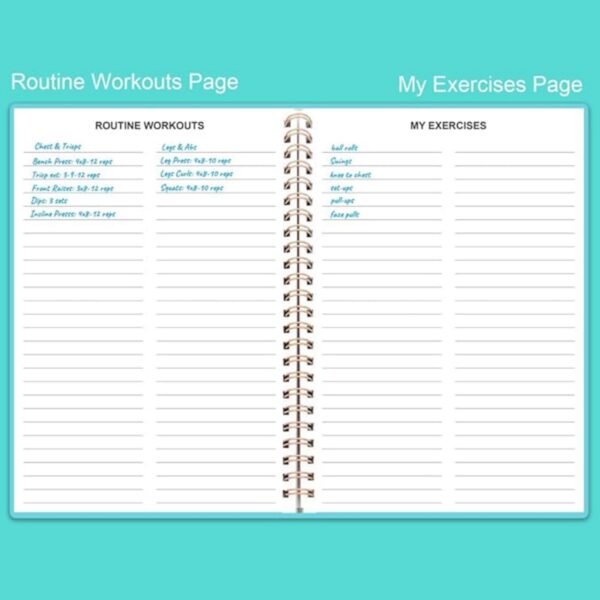 A5 68 Sheets Workout Log Book Item No#32425 - Image 6