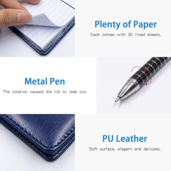 Small Pocket Notepad Holder Set With Pen Item No#32428 - Image 4