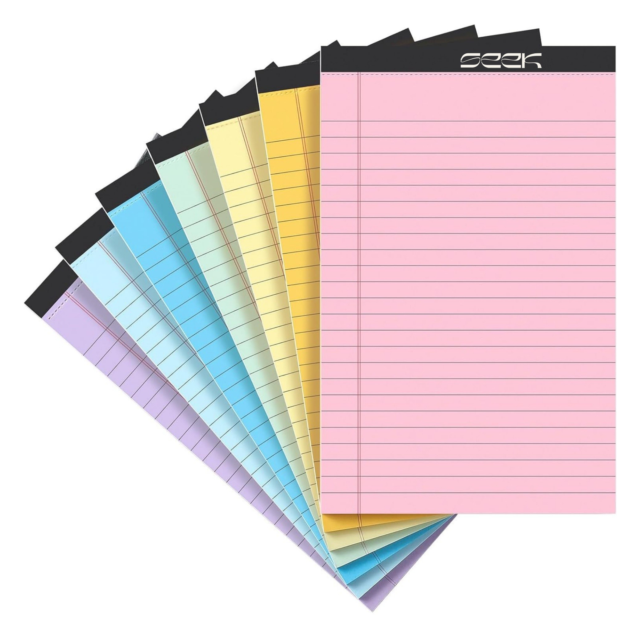 30 Sheets Colorful Narrow Ruled Pads Item No#32429