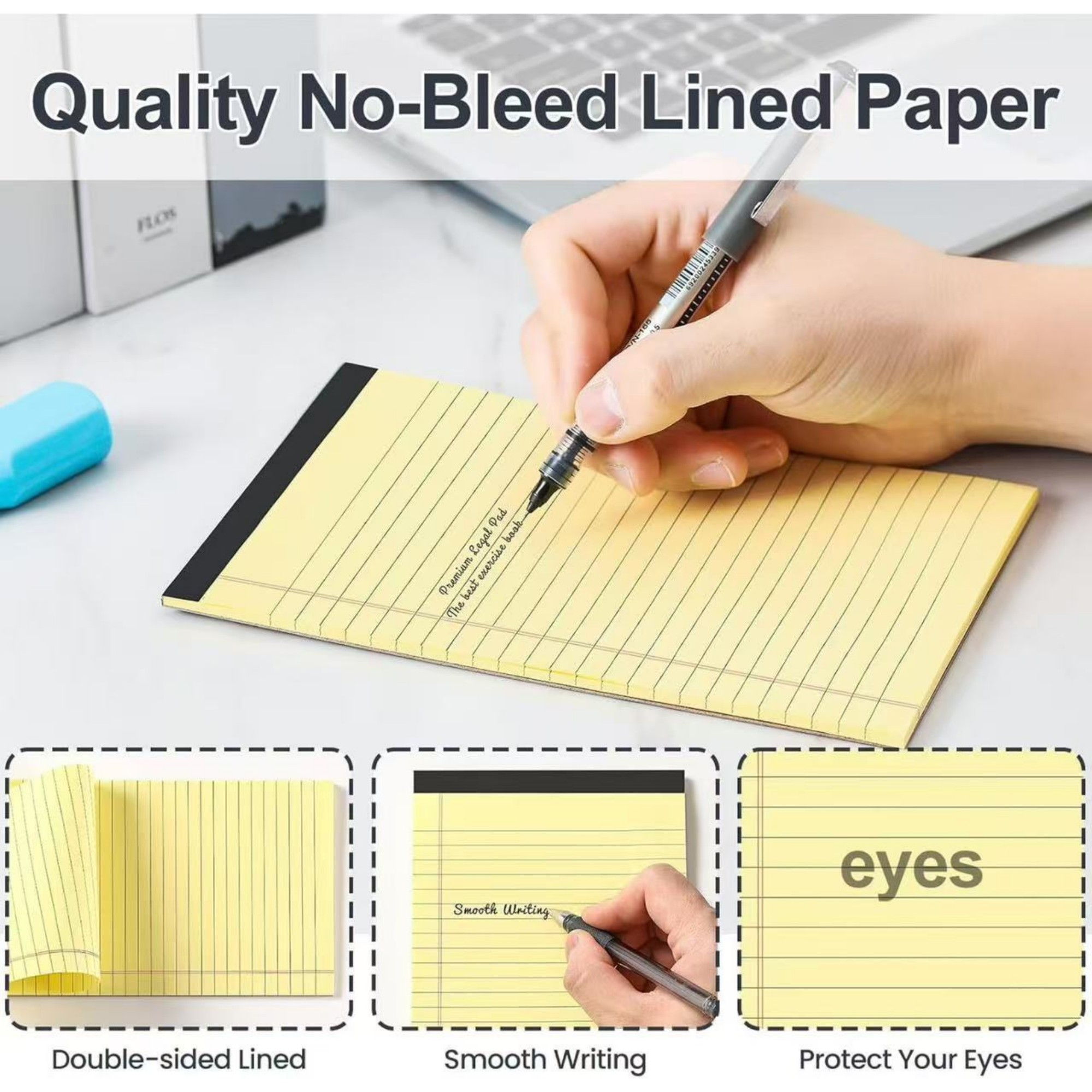 30 Sheets Colorful Narrow Ruled Pads Item No#32429 - Image 4