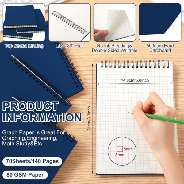 A5 70 Sheets Top Wirebound Notepad Item No#32432 - Image 3